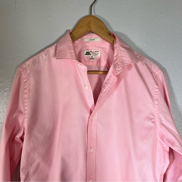 J.Crew x Thomas Mason Ludlow Pink Button Down Shirt M smart casual preppy work - Picture 4 of 8